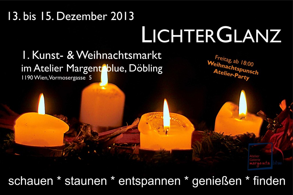LichterGlanz - 1. Kunst- und Weihnachtsmarkt im Atellier 9 balancelife Margenta Blue Weihnachtsmarkt 2013 Seite 1