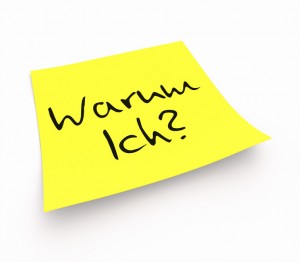 Warum weniger Warum mehr ist 2 Notizzettel - Warum ich?