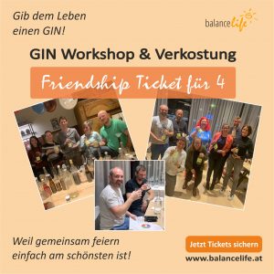 Geschenkgutschein Gin Tasting mit Freunden