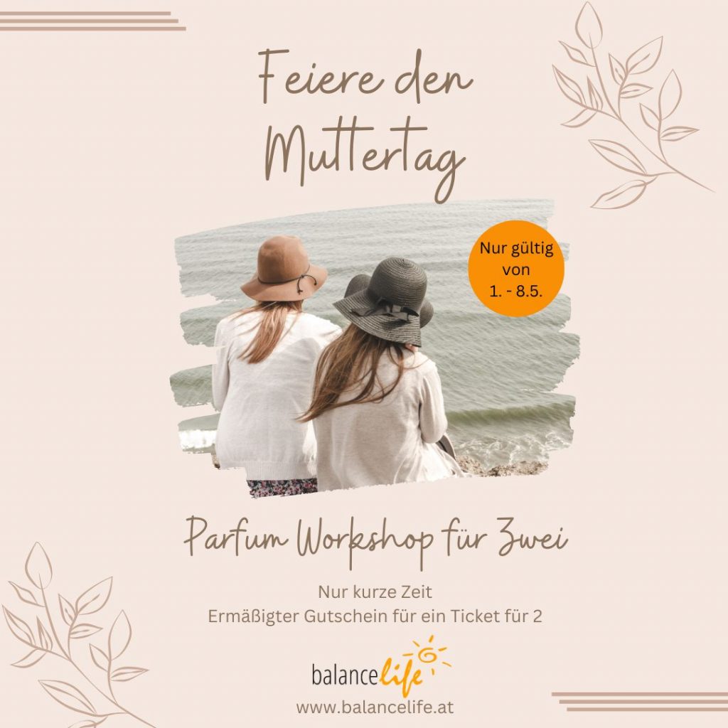 Schenke zum Muttertag ein besonderes gemeinsames Erlebnis - Parfum Workshop für Zwei 4 Muttertag 2024 Parfum 1