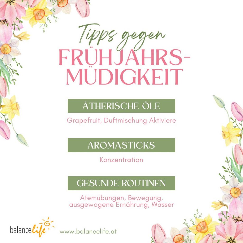 Frühjahrsmüdigkeit? Mit unseren Tipps und Produkten neue Energie tanken! 🌿🌸 7 Tipps Frühjahrsmüdigkeit