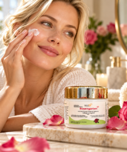 Gesichtscreme Rosengarten mit Hyaluron & pflanzlichem Kollagen | reichhaltige Naturkosmetik, 50 g 14 Gesichtscreme Rosengarten mit Hyaluron & pflanzlichem Kollagen | reichhaltige Naturkosmetik, 50 g – Bild 2