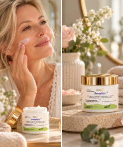 Gesichtscreme Sensitiv mit Hyaluron & pflanzlichem Kollagen | reichhaltige Pflege, 50 g – Bild 4
