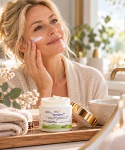 Gesichtscreme Sensitiv mit Hyaluron & pflanzlichem Kollagen | reichhaltige Pflege, 50 g – Bild 2