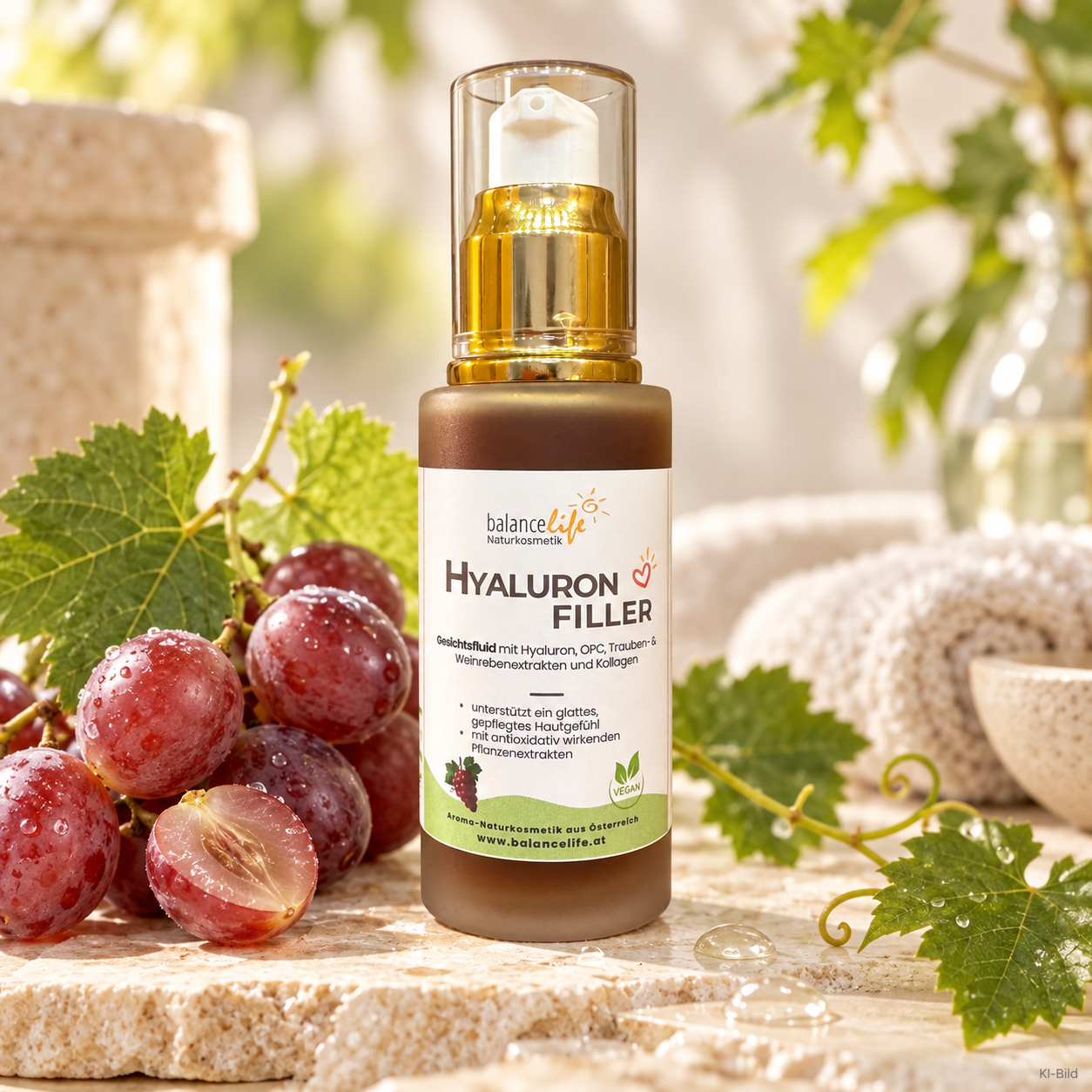 BalanceLife Hyaluron Filler | 4-fach Hyaluron Serum mit OPC & Traubenextrakten | 50 g | glatte, gesunde & jugendliche Haut 11 BalanceLife Hyaluron Filler | 4-fach Hyaluron Serum mit OPC & Traubenextrakten | 50 g | glatte, gesunde & jugendliche Haut – Bild 5