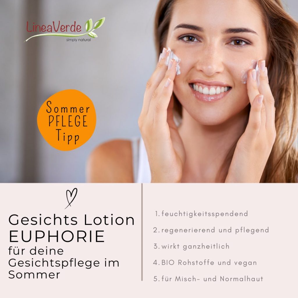 Naturkosmetik Kennenlernaktion für Augen und Gesicht ✨ 3 Die Euphorie Gesichtslotion mit Hyaluron – leichte Feuchtigkeitspflege für Mischhaut und normale Haut, 50 ml