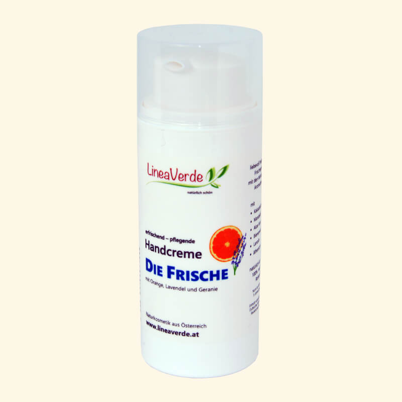 Die Frische Handcreme XL - bei trockener Haut, intensive Pflege für geschmeidige, geschützte Hände, erfrischend angenehmer Duft - 100g 7 Die Frische Handcreme XL - bei trockener Haut, intensive Pflege für geschmeidige, geschützte Hände, erfrischend angenehmer Duft - 100g
