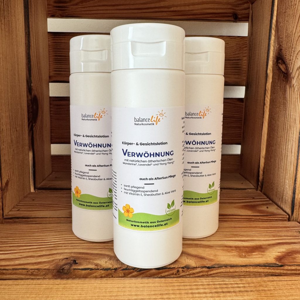 Naturkosmetik im Sommer: leichte Pflege für warme Tage 2 Verwöhnung XL – Körperlotion für trockene Haut mit Aloe Vera & Sheabutter | 200 ml